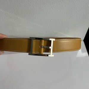 Hermés tan leather belt
